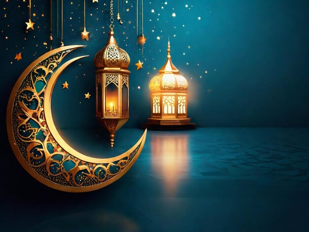 Ramadan eid mubarak islamic background generated by AI