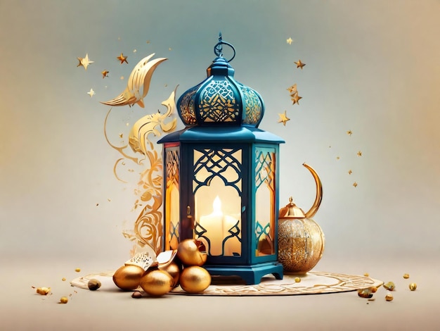 Ramadan eid mubarak islamic background generated by AI