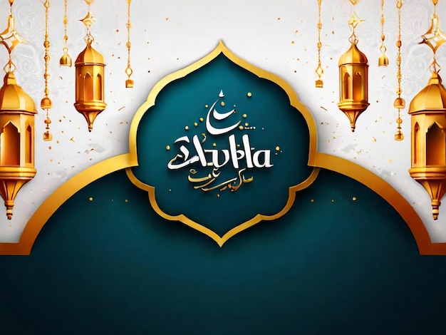 Foto ramadan eid mubarak sfondo islamico generato dall'intelligenza artificiale