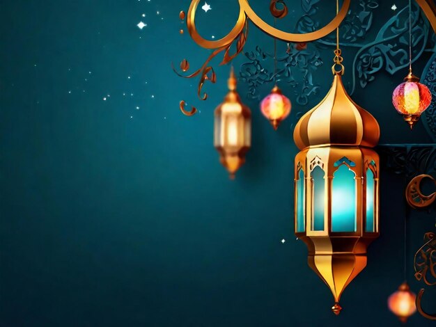 Ramadan eid mubarak islamic background generated by AI