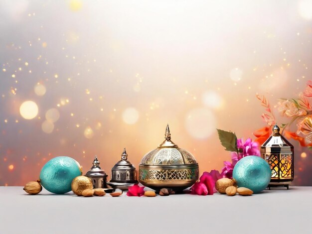 Ramadan eid mubarak islamic background generated by AI