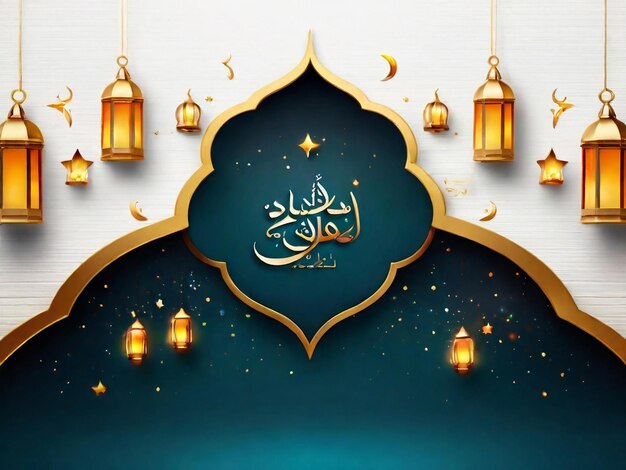 Ramadan eid mubarak islamic background generated by AI