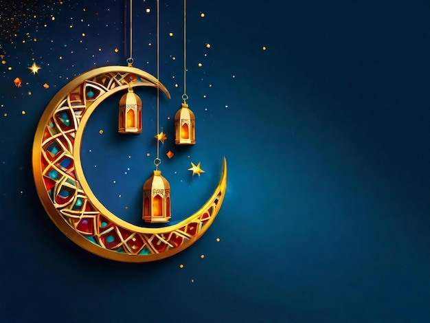 Ramadan eid mubarak islamic background generated by AI