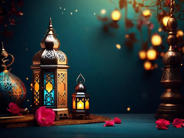 Ramadan eid mubarak islamic background generated by AI