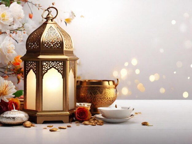 Ramadan eid mubarak islamic background generated by AI