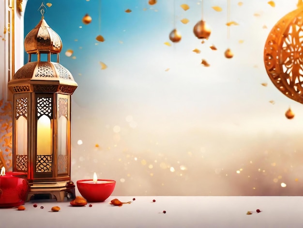 Ramadan eid mubarak islamic background generated by AI