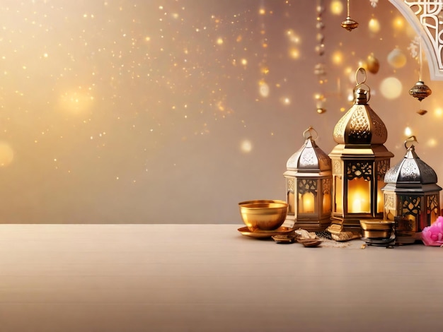 Ramadan eid mubarak islamic background generated by AI