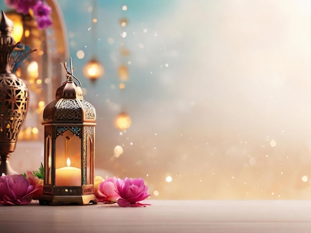 Ramadan eid mubarak islamic background generated by AI