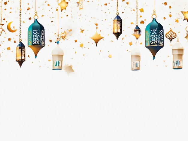 Photo ramadan eid mubarak islamic background generated by ai