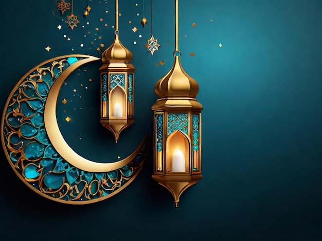 Foto ramadan eid mubarak sfondo islamico generato da ai