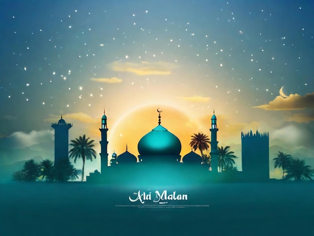 Photo ramadan eid mubarak islamic background generated by ai