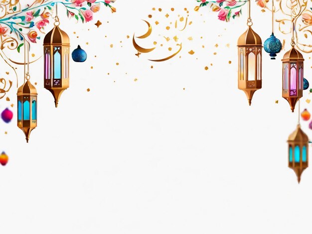 Photo ramadan eid mubarak islamic background generated by ai