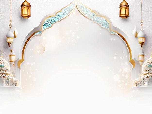 Ramadan eid mubarak islamic background generated by AI