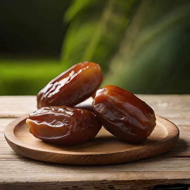 Ramadan Fasting Dates on Wood Table