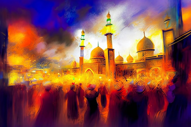 Ramadan Festive Celebrations Ramazan Holy Prayers Generative AI