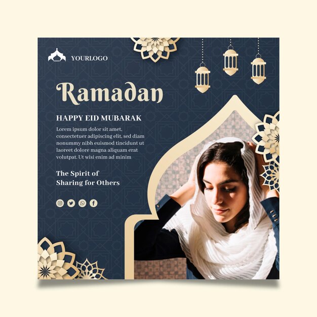 Ramadan flyer sjabloon