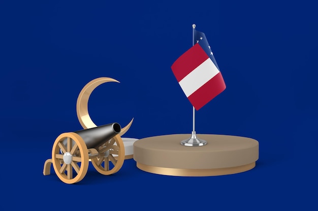 Ramadan georgia with cannon and crescent