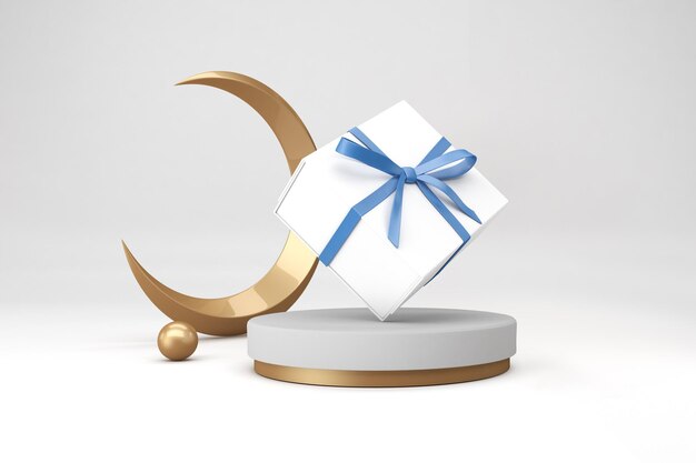 Ramadan geschenkdoos voorzijde op witte achtergrond