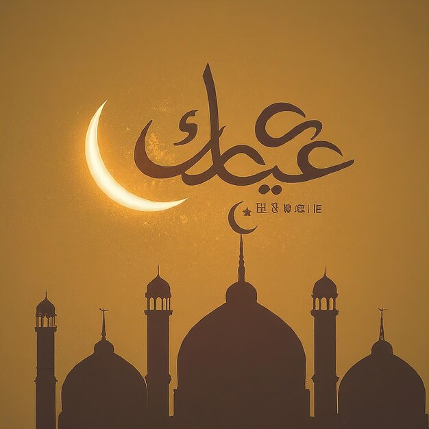 ramadan groeten kaart met kalligrafie en maan vector illustratie