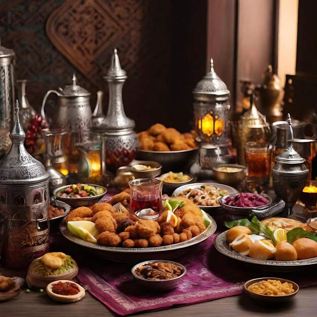 Ramadan Iftar food ai generated