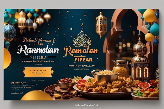 Photo ramadan iftar offer social media instagram template