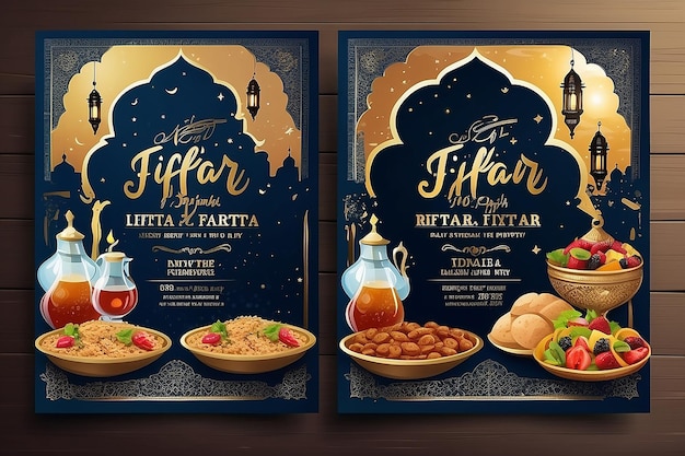 Foto ramadan iftar party flyer sjabloon