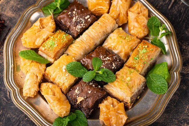 Ramadan iftar traditional desserts baklava and dates