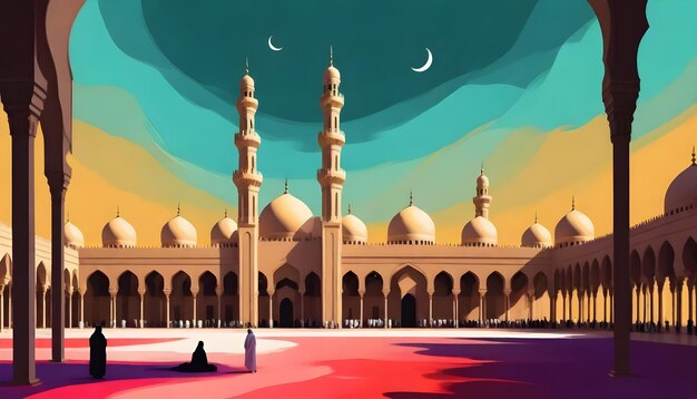 Ramadan illustration design saudi arabia emirates Gcc