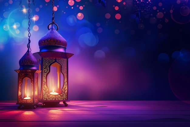 Ramadan Kareem Background Lattern for Banner Copyspace poster