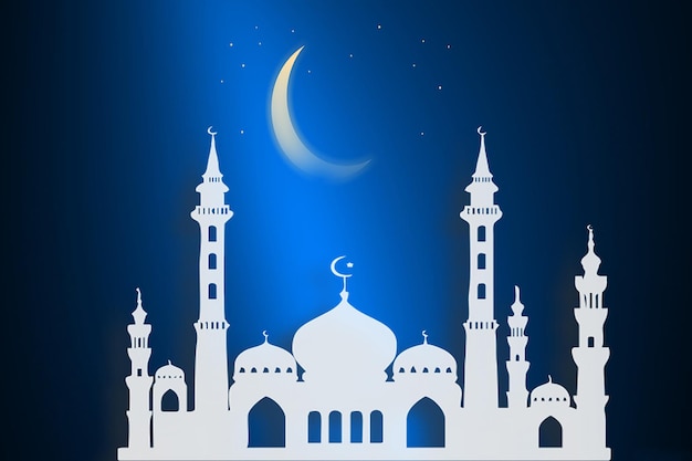 Ramadan Kareem background with crescent