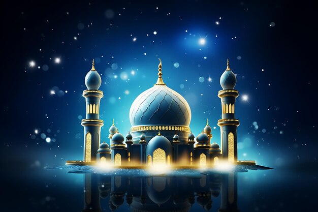 Ramadan kareem beautiful islamic mosque background design