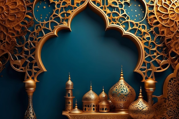 Рамадан Карим декоративные арабские лампы Фон