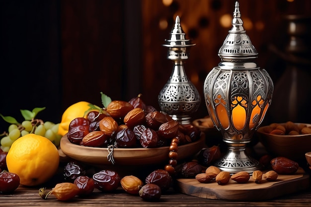 Ramadan Kareem decorative Arabic lamps Background