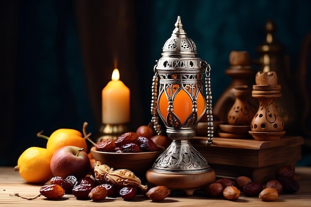 Ramadan Kareem decorative Arabic lamps Background