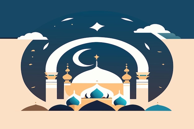 ラマダン カリーム装飾祭りの背景 EidalAdha イスラム