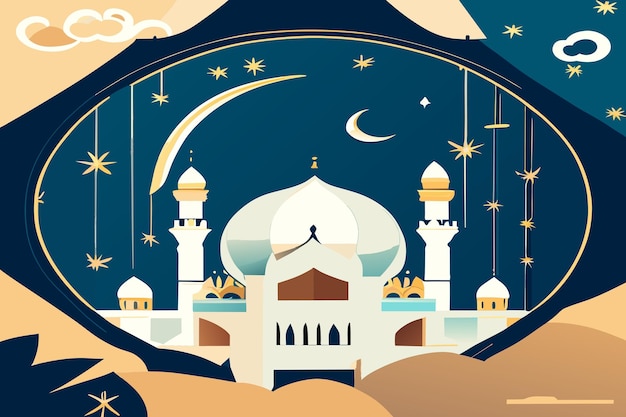 ラマダン カリーム装飾祭りの背景 EidalAdha イスラム
