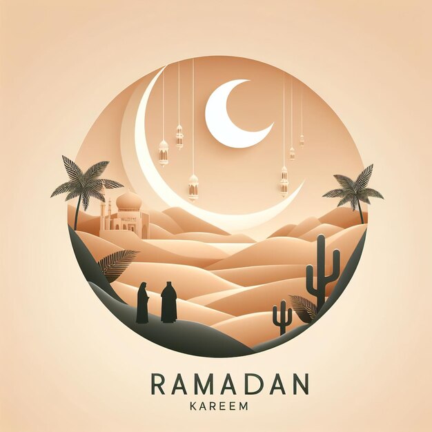 Ramadan kareem design minimalist