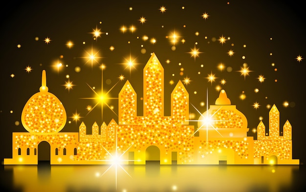 Ramadan kareem eid alfitr mosque design background