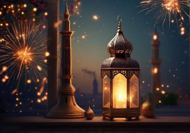 Photo ramadan kareem eid mubarak background ai generated