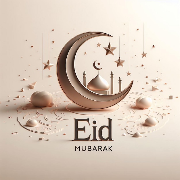 Ramadan kareem eid mubarak illustration template ai generated images