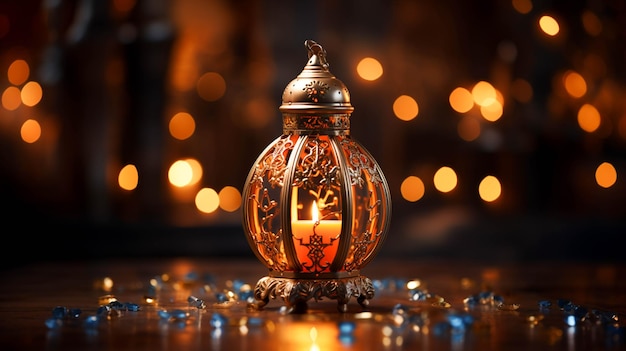 Ramadan kareem eid mubarak royal elegant lamp