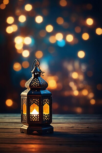 Ramadan kareem elegant background design with islamic decoration and lantern