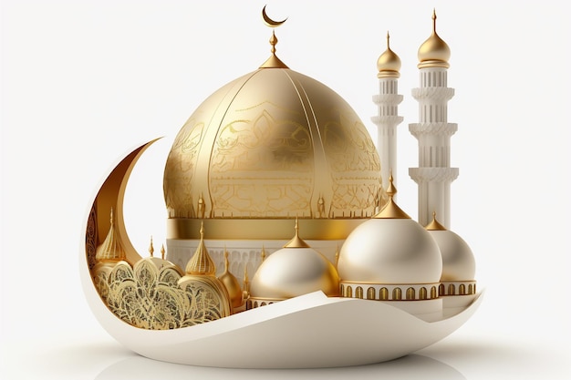 Ramadan kareem golden mosque