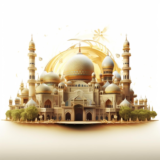 Ramadan kareem golden mosque