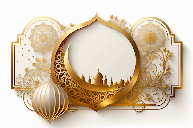 Ramadan kareem gouden frame