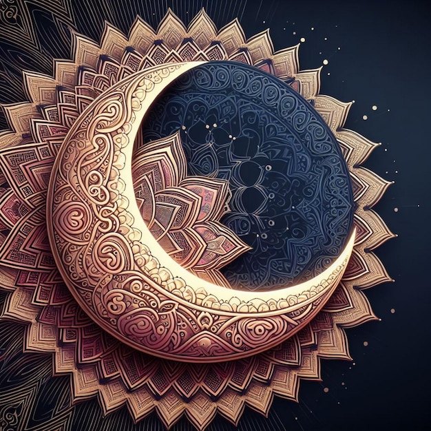 Photo ramadan kareem greeting design with islamic