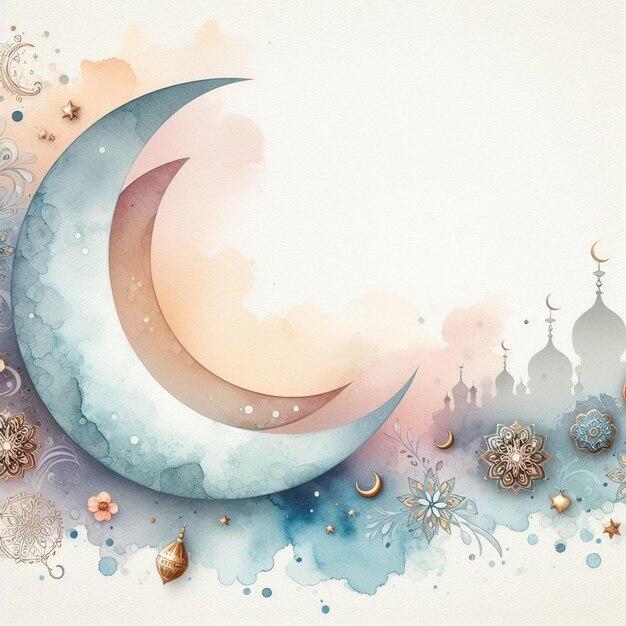 ramadan kareem greeting design with islamic