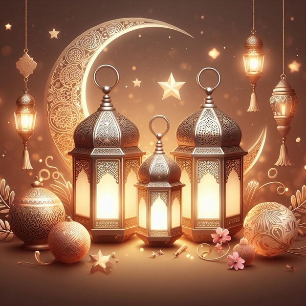 Foto ramadan kareem design di saluto con islamico