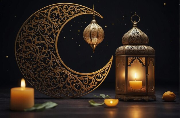 Ramadan Kareem greeting photo of beautiful Arabic lantern