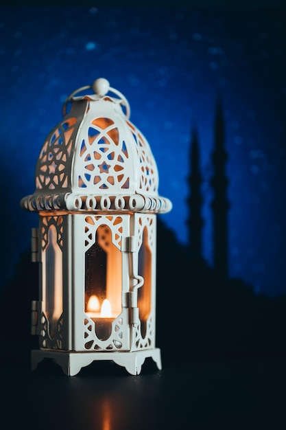 ramadan kareem greeting photo of beautiful arabic lantern